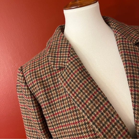 Sezane Christie Blazer Multicolored Houndstooth Wool Blend Size 42 US 10 NEW NWT - Picture 10 of 14